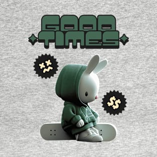 Good times skateboarding bunny character T-Shirt